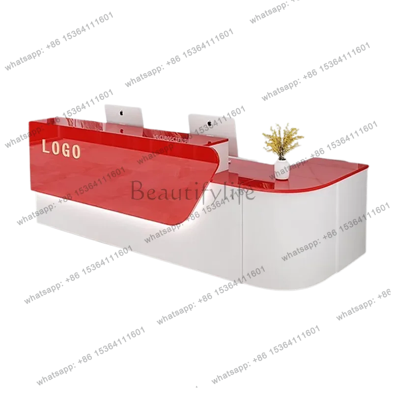 Office Furniture Usa - Personalizowana recepcja z miejscem do przechowywania,