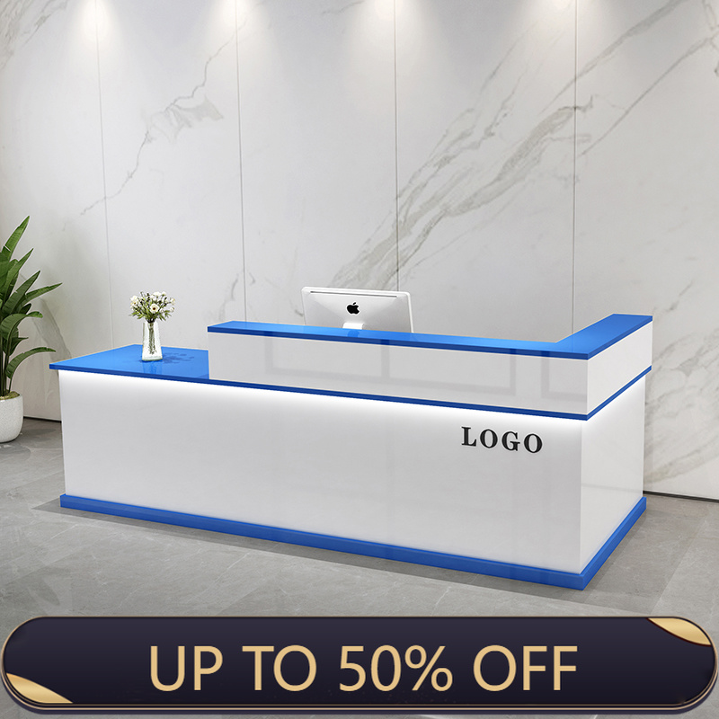 Office Furniture Usa - Luksusowe biurko recepcyjne z miejscem do