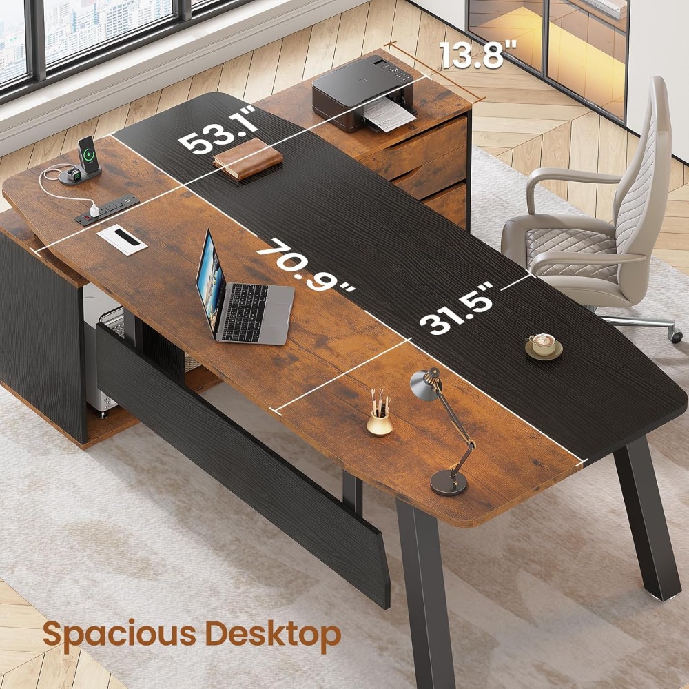 Biurko biurowe 71 cali z szafk – Office Furniture Usa recenzja i cena